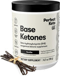 Perfect Keto Exogenous Ketones Powder, BHB Salts Supplement for Ketosis & Fasting, Plus Electrolytes for Hydration, Caffeine Free Energy, Keto Diet, Focus & Workout Support, Vanilla, 6.7 oz