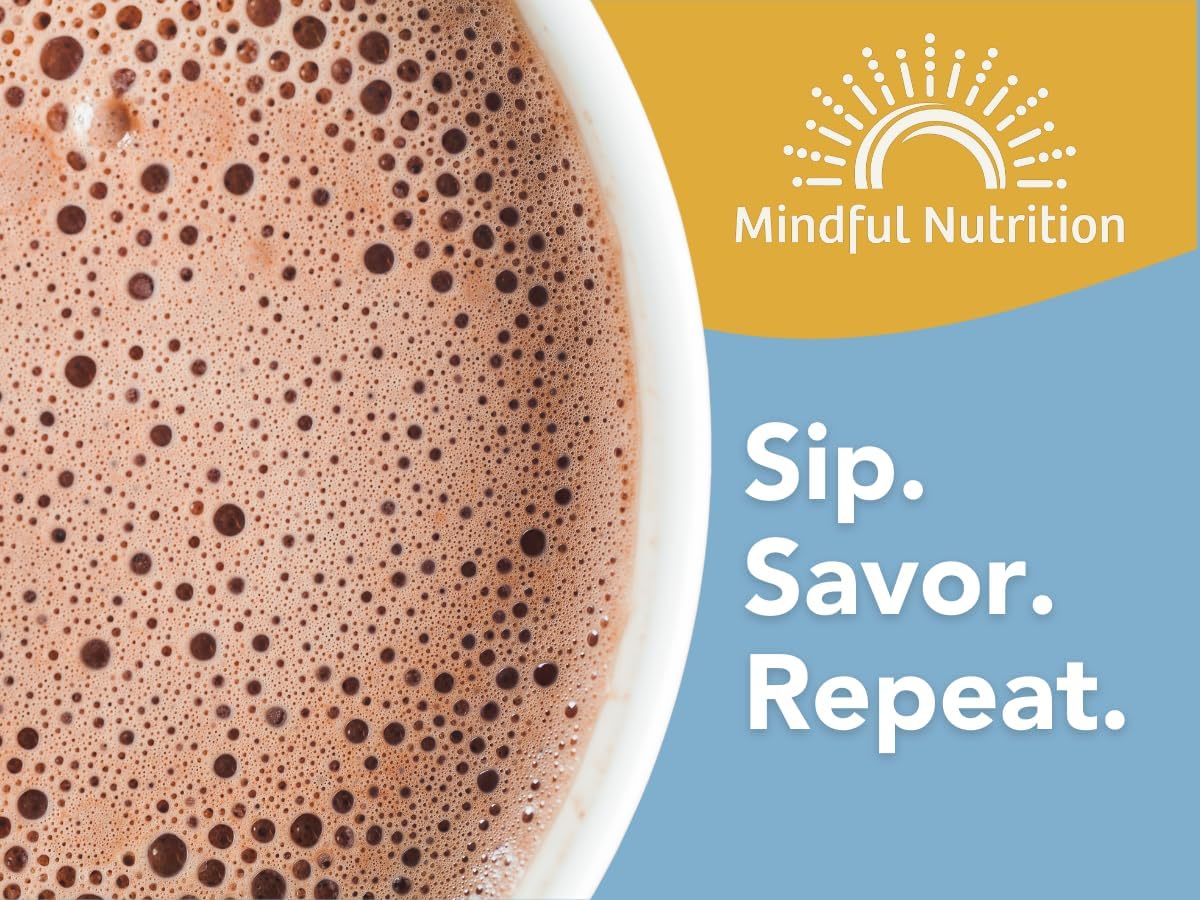 Mindful Morning Sugar Free Hot Chocolate Mix with Organic Ashwagandha and Magnesium Supplements to Relax the Mood and Calm the Mind, Natural Stress Relief Supplement Hot Cocoa
