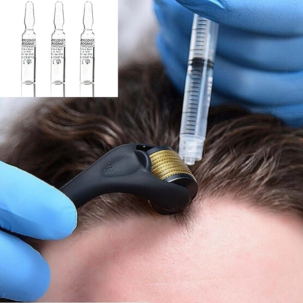 Pharma Hermetic Hair Growth Serum SP55, Professional 7 Week Hair Regrowth Kit, Scalp Serum For Thinning Hair with Biotin, Caffeine and Peptide Complex for Women and Men, Hair Serum (5x5mL)