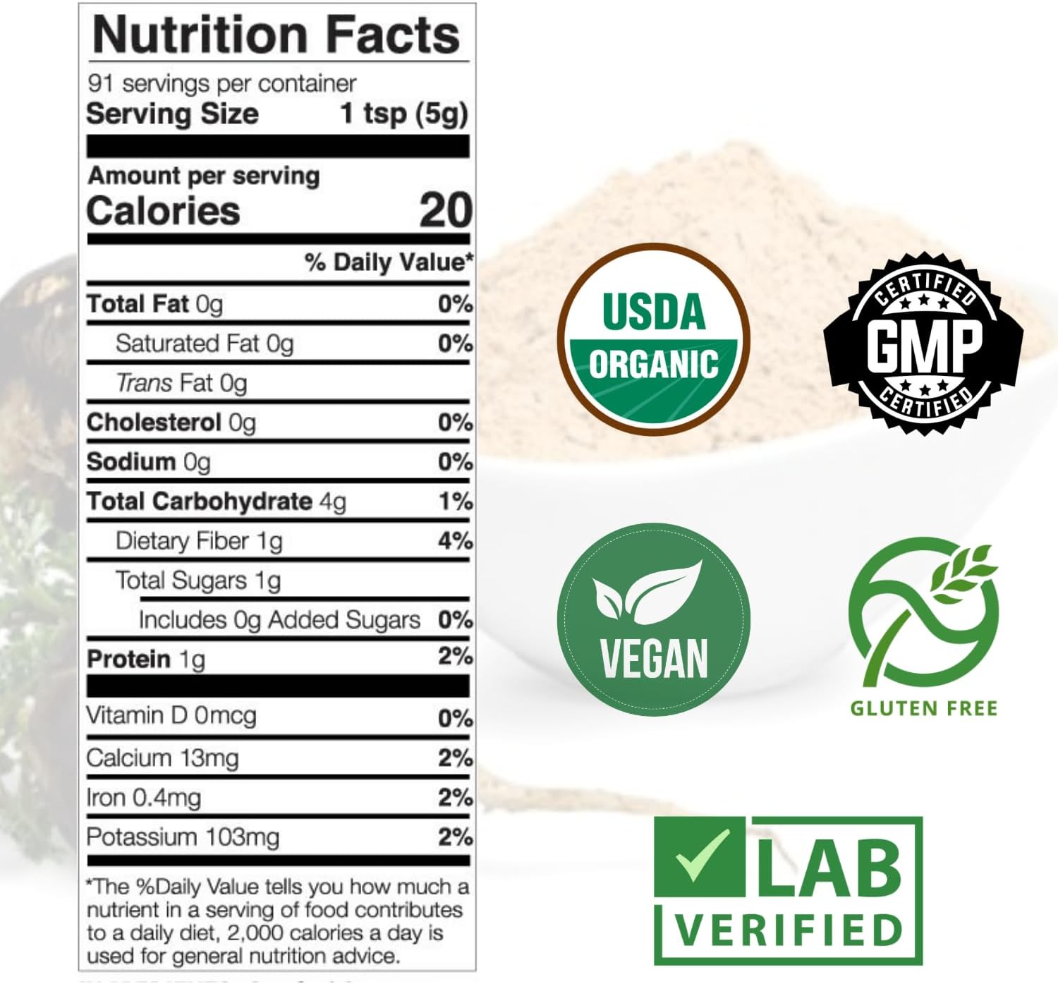Organic, Raw Peruvian Black Maca Root Powder - Premium USDA Certified, Ideal for Men & Women, Boost Workouts, Enhance Muscle Recovery, Non-GMO, Vegan Superfood, 16 oz