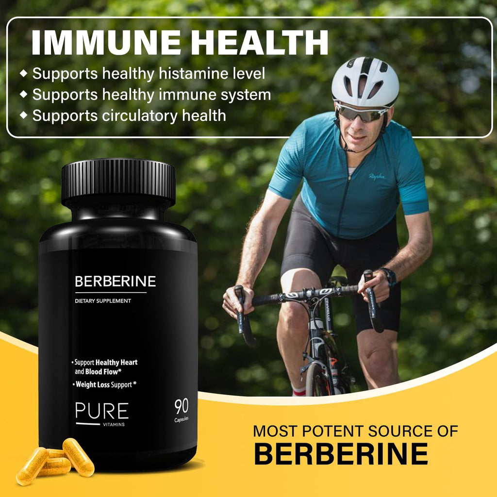 Ultra High Strength Berberine HCL 1200mg Supplements | 90 Vegan Capsules | Organic Berberine Supplement for Metabolic Support and Overall Health | Perfect for Men and Women - Made in USA