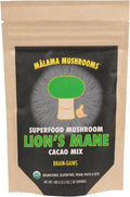 Malama Organic Mushroom Hot Cacao Mix, Lion's Mane Mushroom Powder with Fair Trade Cacao for Focus, Memory, & Immune Support – Vegan Supplement & Superfood, Non GMO, 3.5 oz (50 Servings)