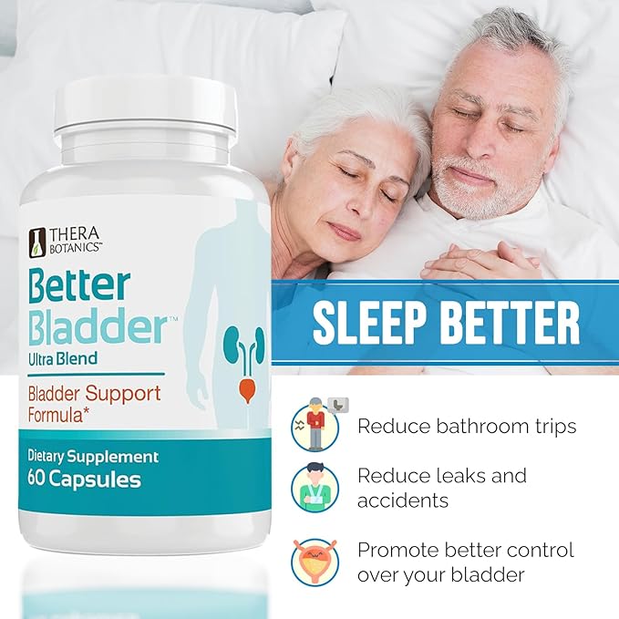 Better Bladder Ultra Control Supplement for Women & Men – Bladder Support Supplement Enhanced with Vitamin D3 to Help Reduce Urinary Leaks, Frequency & Urgency - 60 Count (1 Bottle)
