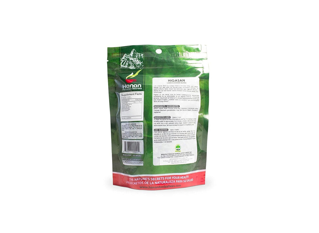 Hanan Peruvian Secrets Higasan Herbal Tea | 100% Natural Liver Cleanser | 1.76oz / 50g | Naturally Aids in Cleansing the Liver and Maintaining Healthy Cholesterol Levels - 3 Pack