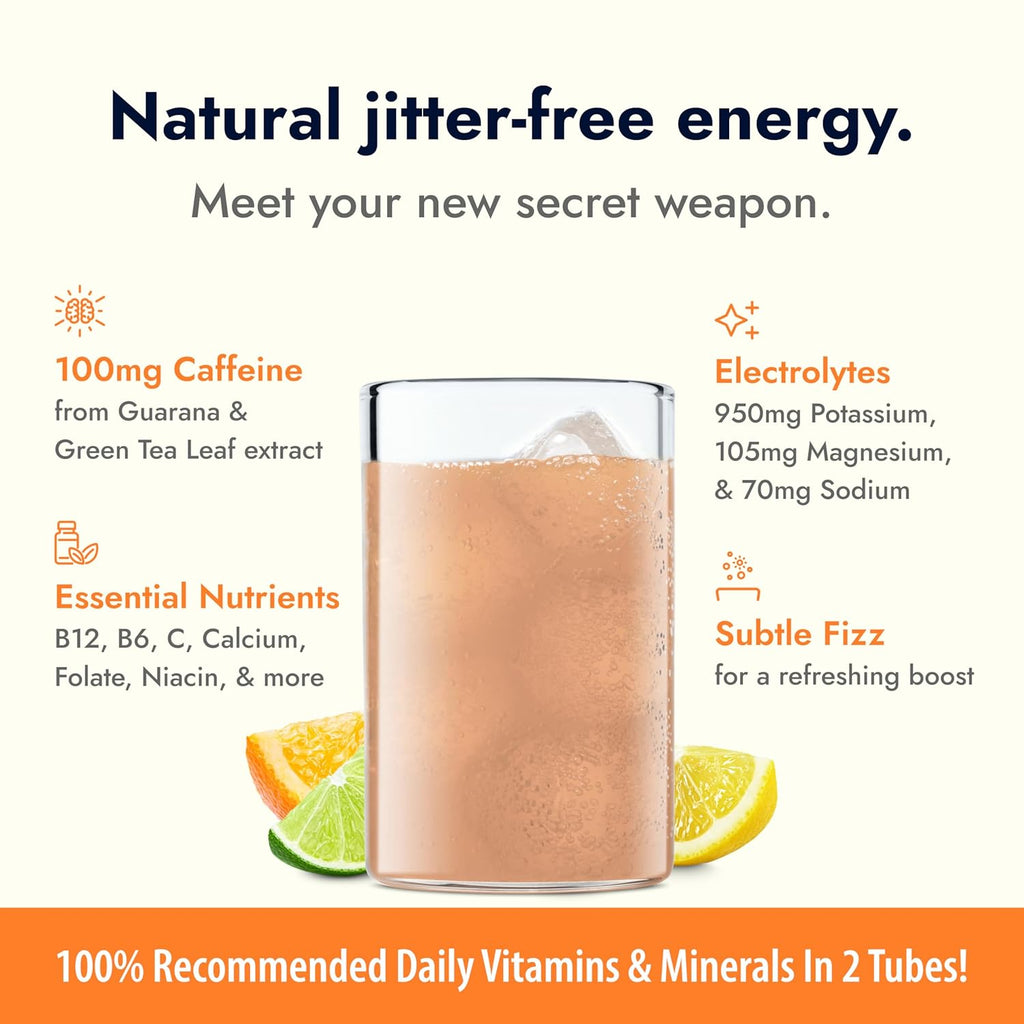 Zipfizz Daily Energy Drink Powder, Citrus, 20 Pack, 3-in-1 Sustained Energy, Rapid Hydration, and Essential Vitamins, Sugar-Free, Electrolyte Powder, Contains Vitamin B-12 & Antioxidants