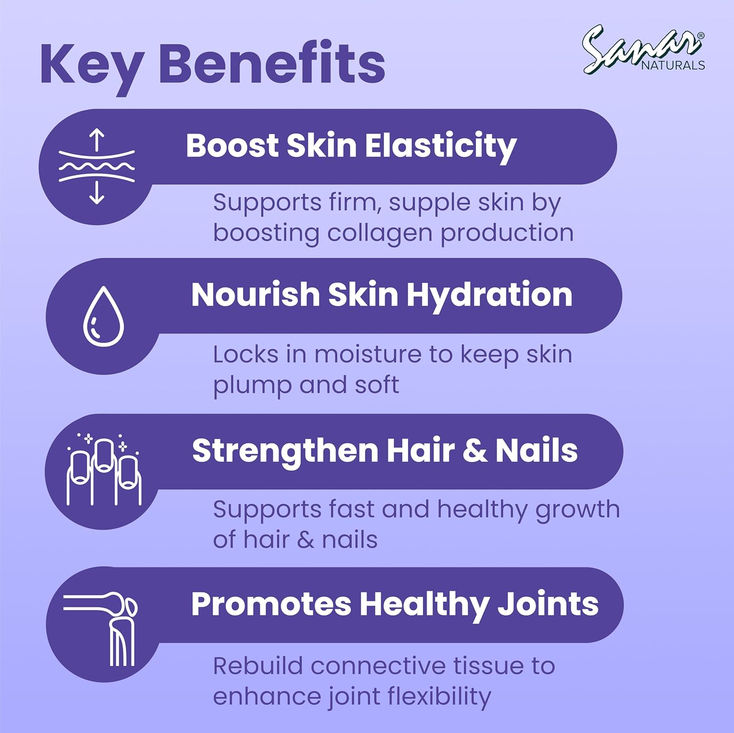 Sanar Naturals Collagen Pills with Vitamin C, E - Supports Hair, Nail, Skin, Joint & Bone Health - Hydrolyzed Collagen for Women & Men Supplement - Grass Fed, Non-GMO, 150 Capsules