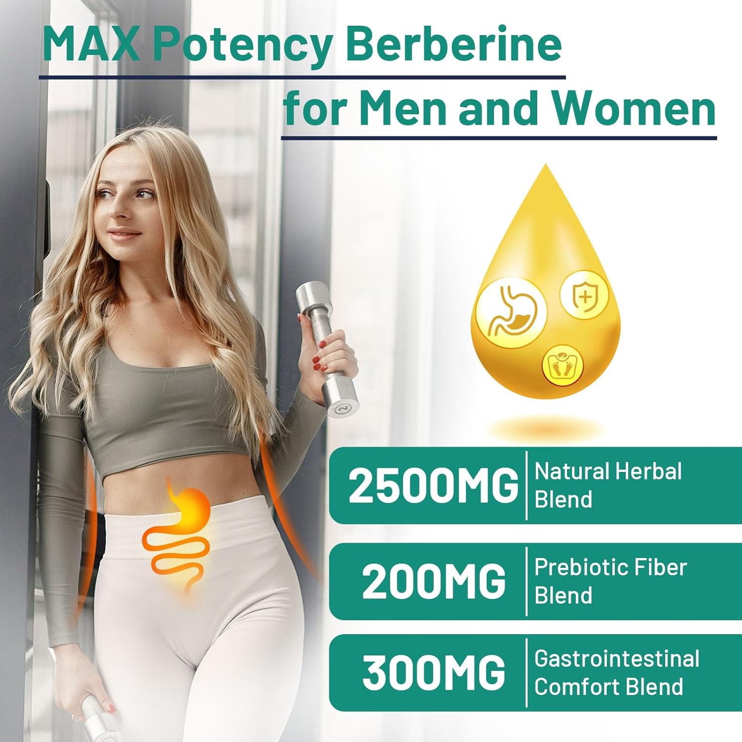 Berberine HCL Supplement with Ceylon Cinnamon - Highly Absorbable Liposomal Berberine Liquid Drops 3000mg- 12 in 1 Natural Ingredients - AMPK Activator - 2 Fl Oz