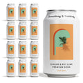 Something & Nothing Ginger & Lime Flavoured Sparkling Water | Lightly Carbonated, Full Flavoured with Added Grape & Lemon Juice | Vegan & Low Calorie Soda | 12 Fl Oz Cans (Pack of 12)
