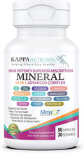 KAPPA NUTRITION (90 Capsules,Vitamin K2, Vitamin D3, Zinc, Selenium, Vanadium, Copper, Manganese, Potassium, Molybdenum, Calcium, Chromium, Iodine, Boron, Mineral 13 in 1 Advanced Complex, from