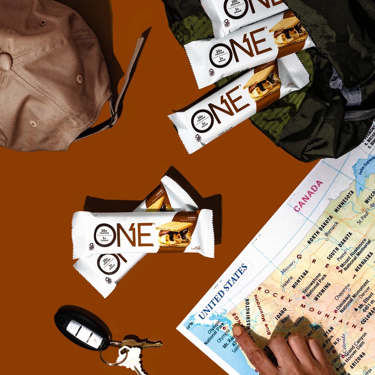 ONE Protein Bars, Smores, Gluten Free with 20g Protein and 1g Sugar, Pantry Staples, 2.12 oz (12 Count), Packaging May Vary