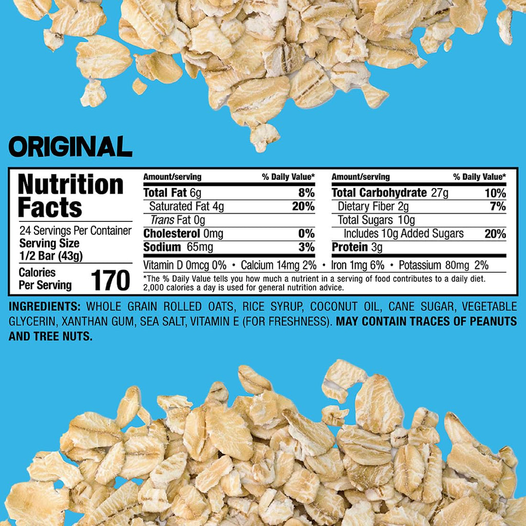 Bobo's Original Oat Bars, Gluten Free, Non-GMO, Whole Grain Oats, Pack of 12 | Snack Bars | On-the-Go | Made with Simple Ingredients