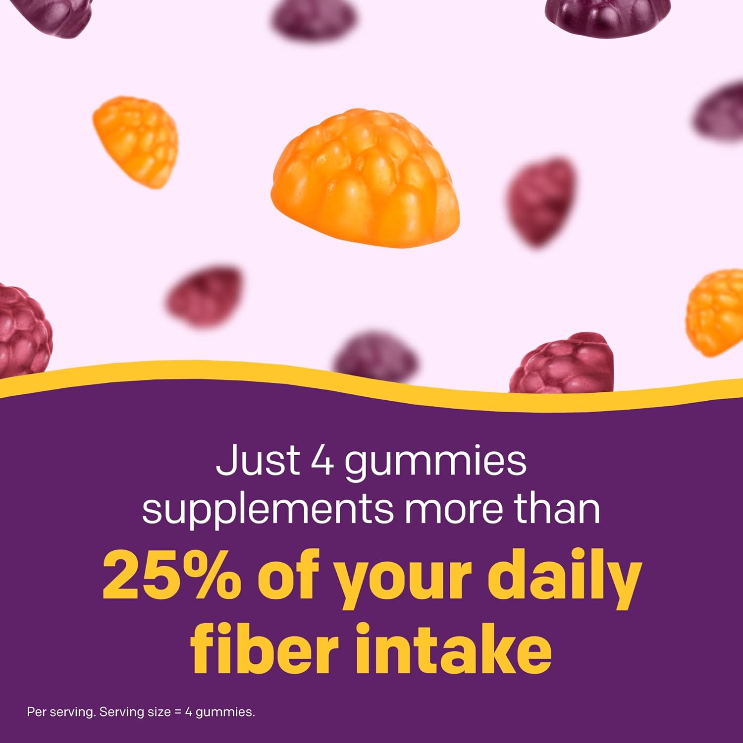 MiraFIBER Gummies from the Makers of MiraLAX, 8g of Daily Fiber Per Serving, Metabolism Support with B Vitamins, Gut Health for Men & Women, Prebiotic Fiber Gummies for Adults, Mixed Fruit Flavor 72Ct