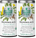 The Republic of Tea — Organic Dandelion SuperHerb Tea Tin, 36 Herbal Tea Bags, Naturally Caffeine-Free (Pack of 2)
