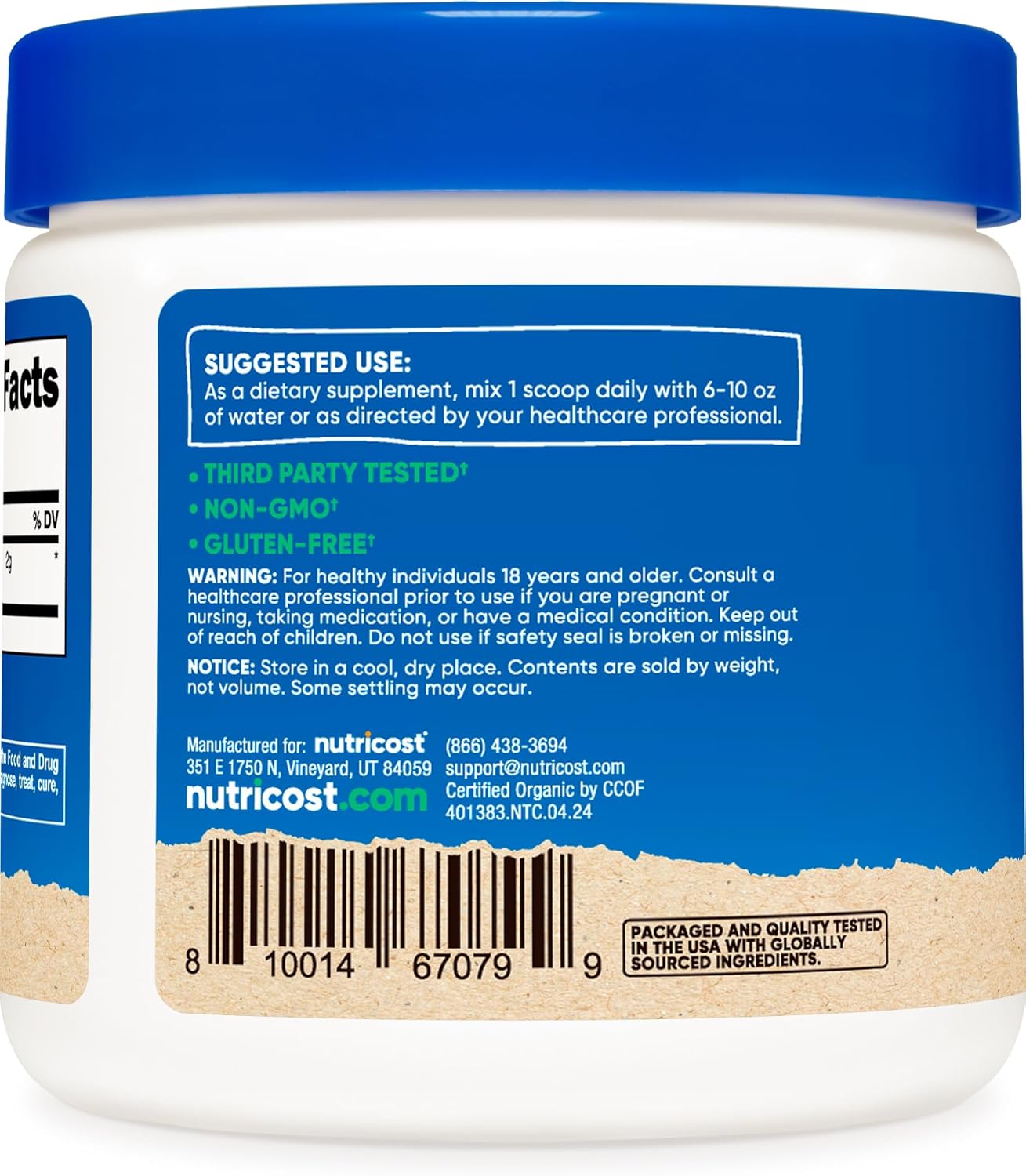 Nutricost Organic Cordyceps Powder 100 Grams - USDA Certified Organic, Non-GMO, Gluten Free