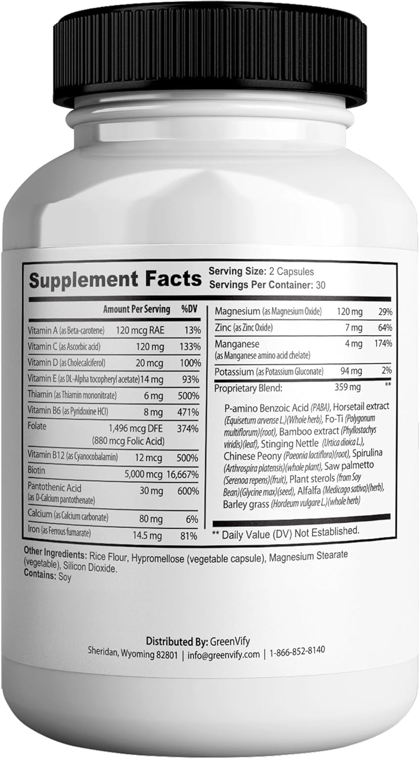 Fungus Break Pro Max Nail & Hair Supplement, 60 Capsules, Biotin 5000mcg with Vitamins & Herbal Blend (1)