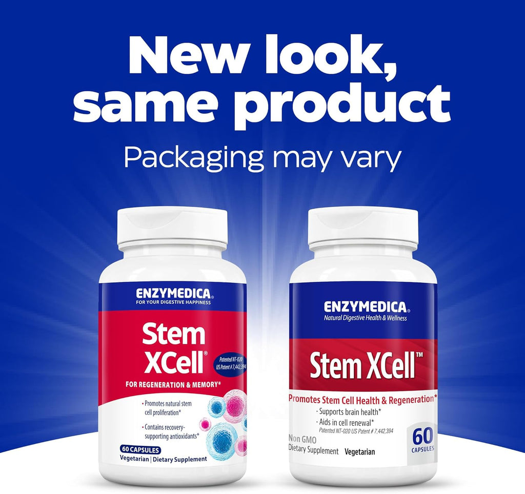 Enzymedica, Stem XCell, Enzyme and Antioxidant Support for Brain and Cellular Health, 60 Capsules