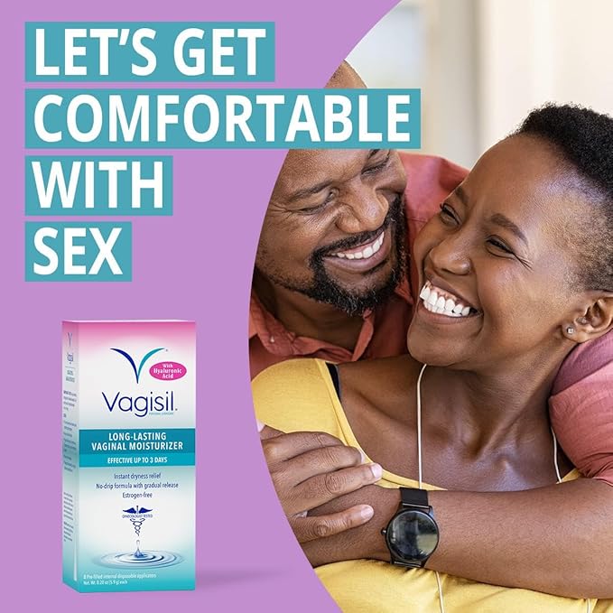 Vagisil Prohydrate Internal Vaginal Moisturizer, Gel & Lubricant for Women, Gynecologist Tested, 8 Count, Pack of 1 (8 Total Applicators)