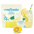 Craftmix Classic Lemonade Mix, 12 Packets, Easy Powder Drink with Real Fruit, Low-Sugar, Vegan, Low-Carb, Non-GMO, Dairy-Free, Gluten-Free, Flavored Water Enhancer, On-the-Go Water Flavoring Packets