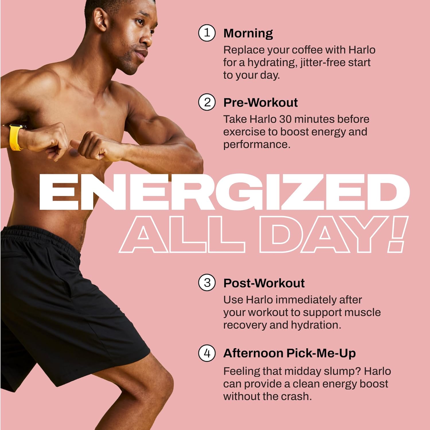 Harlo - Collagen & Creatine Electrolyte Drink Mix – Pineapple Salt Flavor – Hydrating Pre & Post Workout Powder – Supports Skin, Joints & Muscle Recovery – Sugar-Free Energy Boost