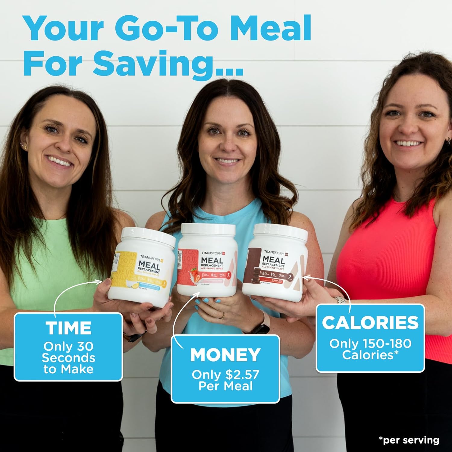 TransformHQ Meal Replacement Shake Powder 7 Servings (Orange Cream) - Gluten Free, Non-GMO