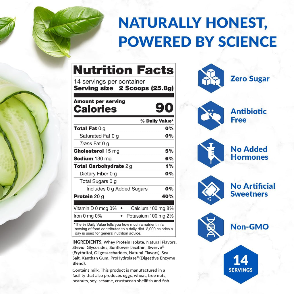 BioTrust Low Carb Lite, 20 Grams of Grass-Fed Whey Protein Isolate, 100 Calories, ProHydrolase Digestive Enzymes, Non-GMO, Free from Soy and Gluten, rBGH-Free (14 Servings) (Vanilla Cupcake)