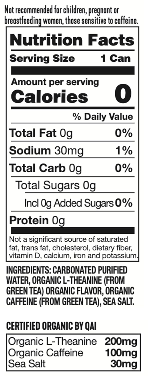ARDOR ENERGY Sparkling Water with 100mg Natural Caffeine & 200mg L-Theanine from Organic Green Tea for Smooth Energy & Focus | Healthy Energy Drink | No Sugar, Zero Calories, Vegan, Gluten-Free | Cucumber Mint (Pack of 12, 12oz cans)