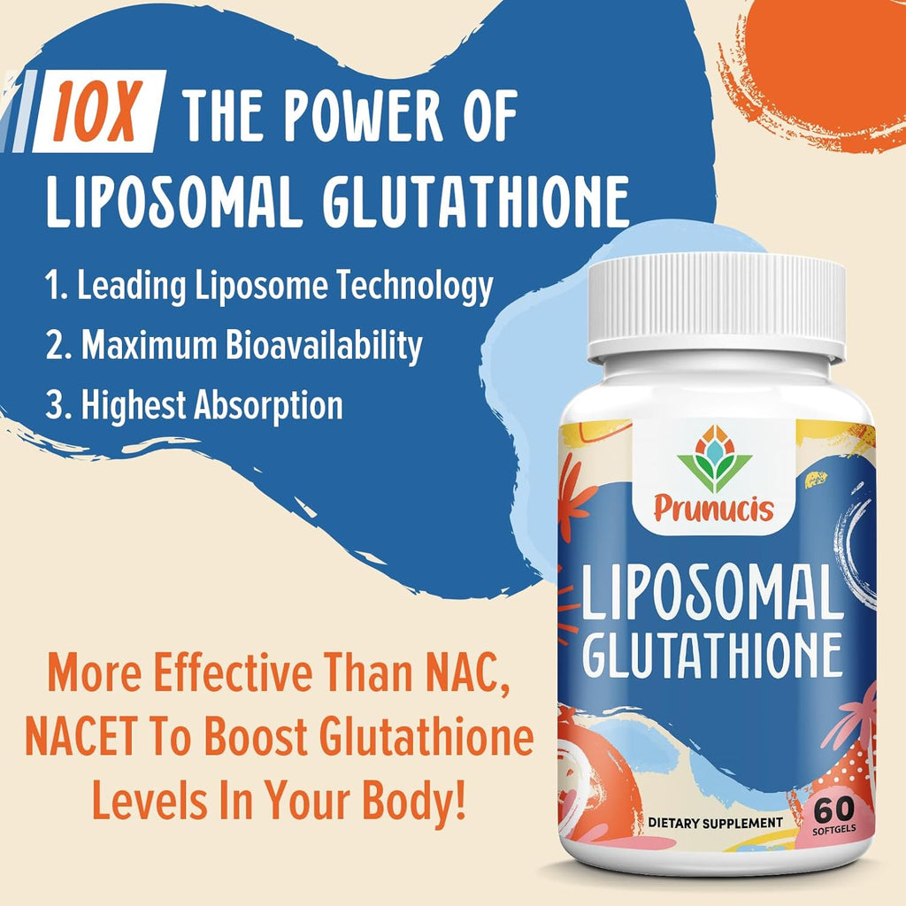 2400MG Liposomal Glutathione, with Vitamin C, Milk Thistle & Alpha-Lipoic Acid, Master Antioxidants, Pure Reduced L-Glutathione - Immune System, Cell Repair, Energy, High Absorption, 120 Softgels