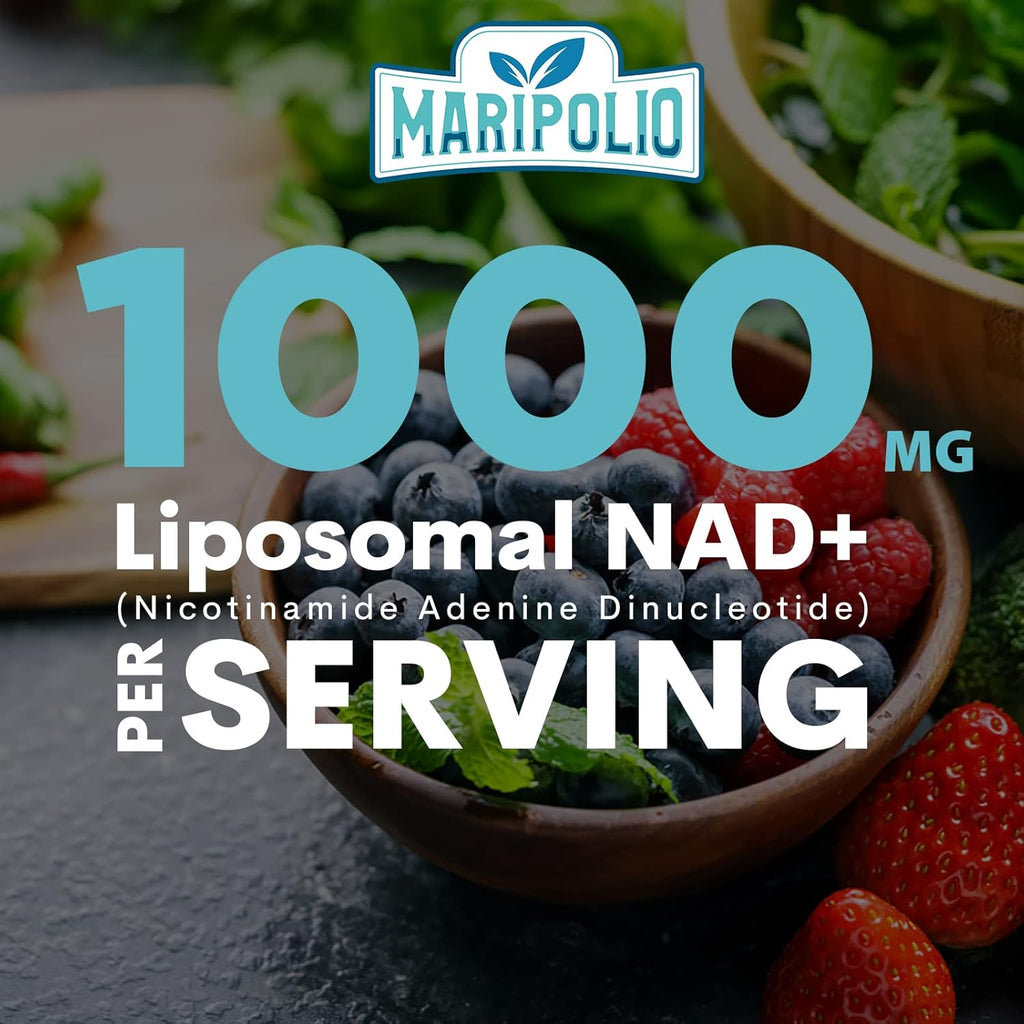 Liposomal NAD+ Supplement 1000 mg | Highest NAD Pontecy | Max Absorption | Pure NAD Supplement | Energy and DNA Repair, Aging Defense, Brain Function | 180 Softgels