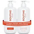 Routine Wellness Anti-Thinning Volumizing Shampoo and Conditioner Set for Thinning Hair & Hair Loss - Grow Your Confidence with Biotin & DHT Blockers - Orange Blossom & Sandalwood Set