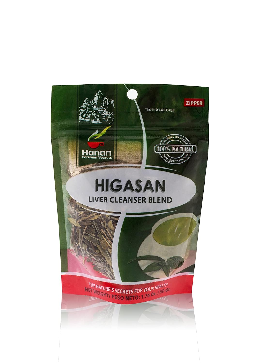 Hanan Peruvian Secrets Higasan Herbal Tea | 100% Natural Liver Cleanser | 1.76oz / 50g | Naturally Aids in Cleansing the Liver and Maintaining Healthy Cholesterol Levels - 3 Pack