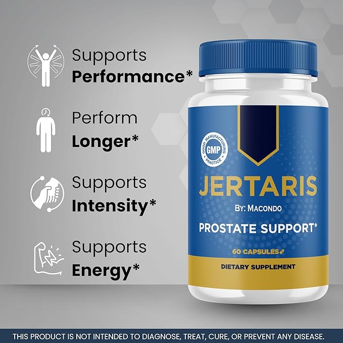 (2 Pack) Jertaris Capsules - Official Prostate Health Supplement Support Pills Natural Ingredients - Maximum Strength, Premium Advanced Formula Health & Wellness - 120 Capsules for 2 Months