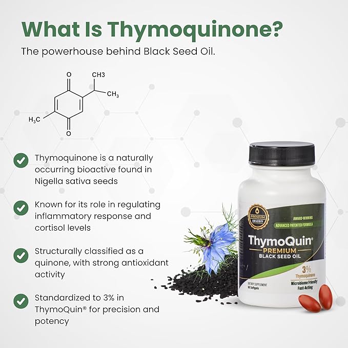 Cold Pressed Black Seed Oil Capsules for Skin, Joint, Metabolic & Immune Health | USP-Grade, Full-Spectrum Formula with 3% Thymoquinone | Non-GMO Black Cumin Seed Oil | Pack of 2