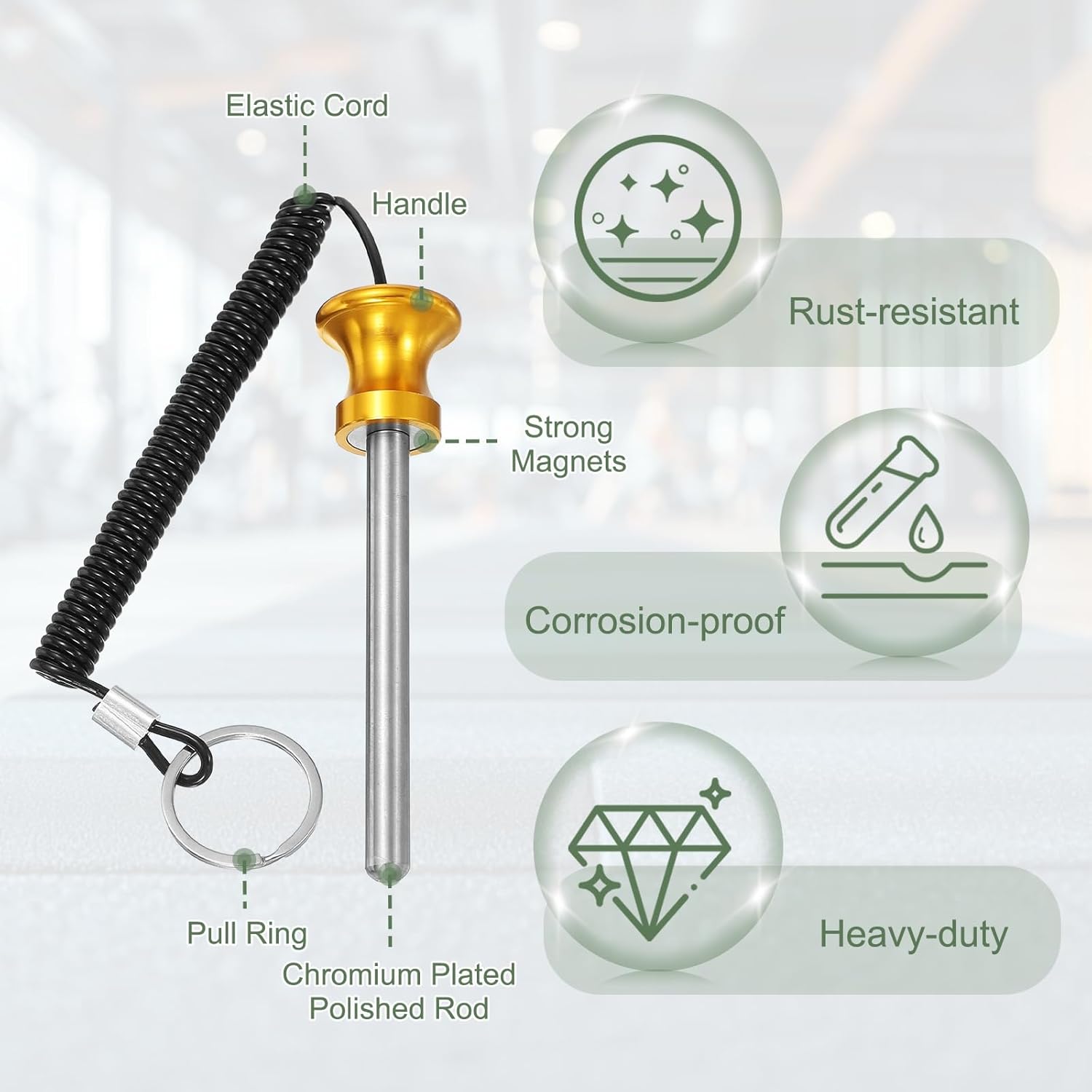 Weight Stack Pin, Weight Gym Pin Strength Training Equipment Replacement with Pull Rope for Home Gym Club