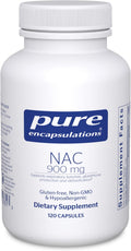 Pure Encapsulations NAC 900 mg - N-Acetyl Cysteine Amino Acid Supplement for Lung & Immune Support, Liver & Antioxidants* - 120 Capsules