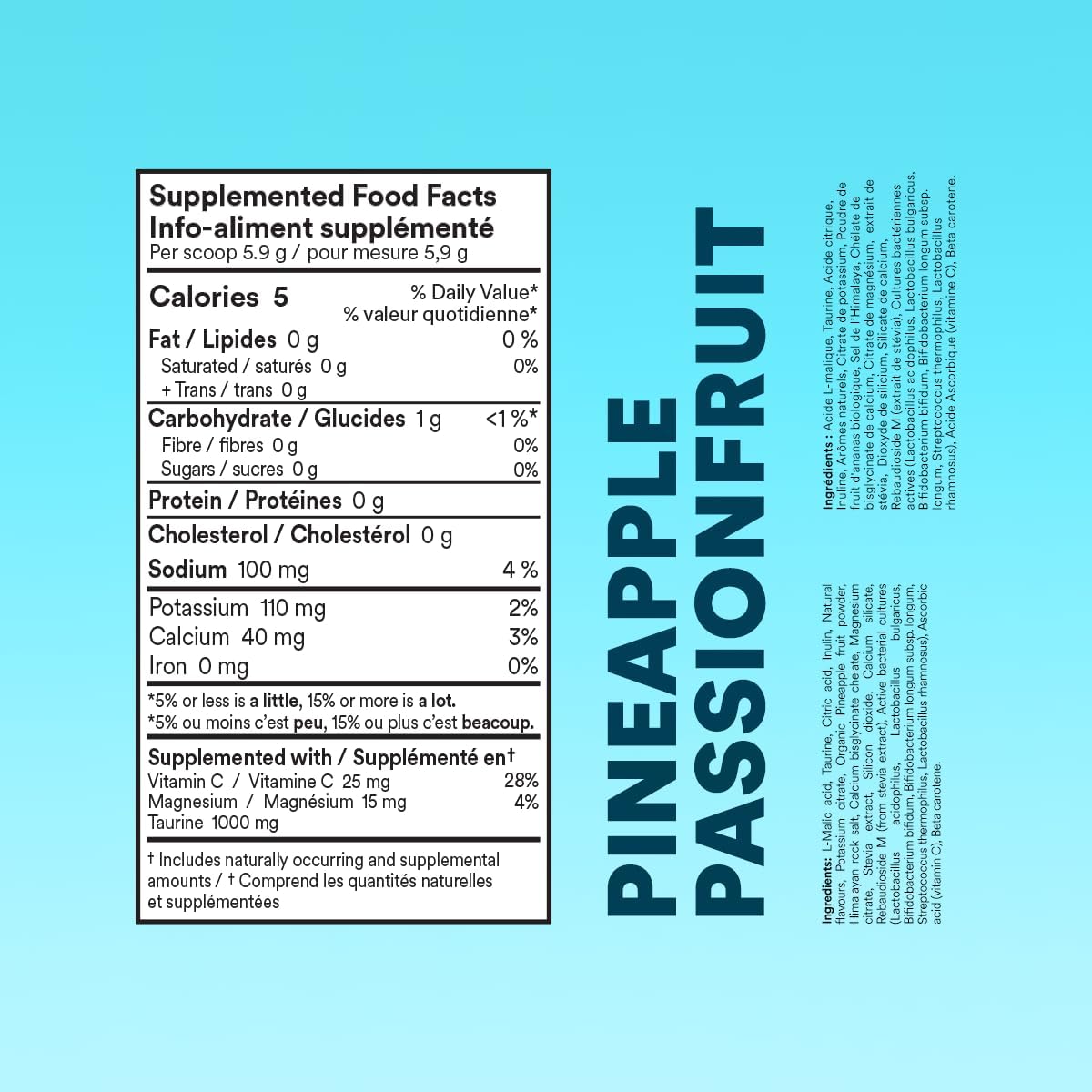 Cira Hydration + Gut Health Powder (45 Servings) - Electrolyte Drink Mix with Prebiotics & Probiotics for Digestion, Hydration & Recovery - Naturally Flavored with Stevia - Pineapple Passionfruit
