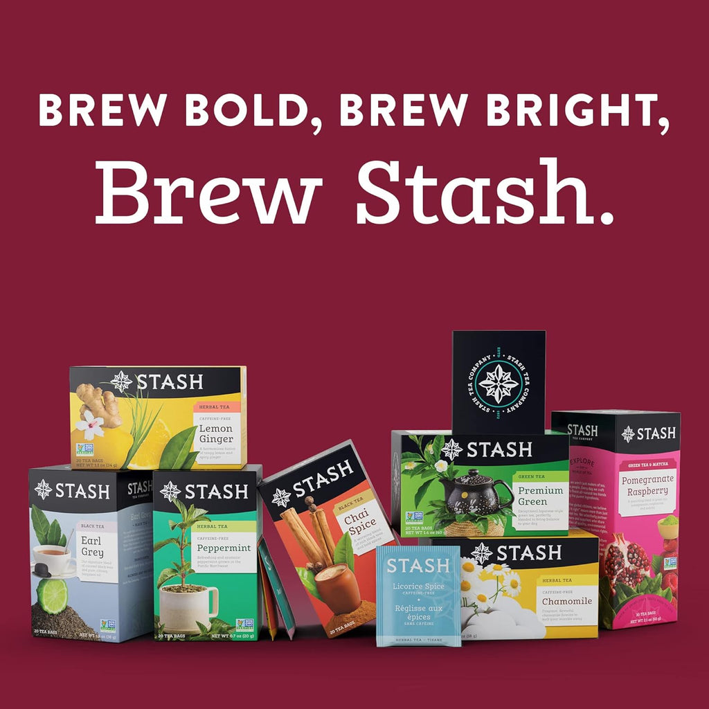 Stash Tea Fall for Autumn 6 Flavor Tea Sampler, 6 Boxes With 20 Tea Bags Each (120 Tea Bags Total)