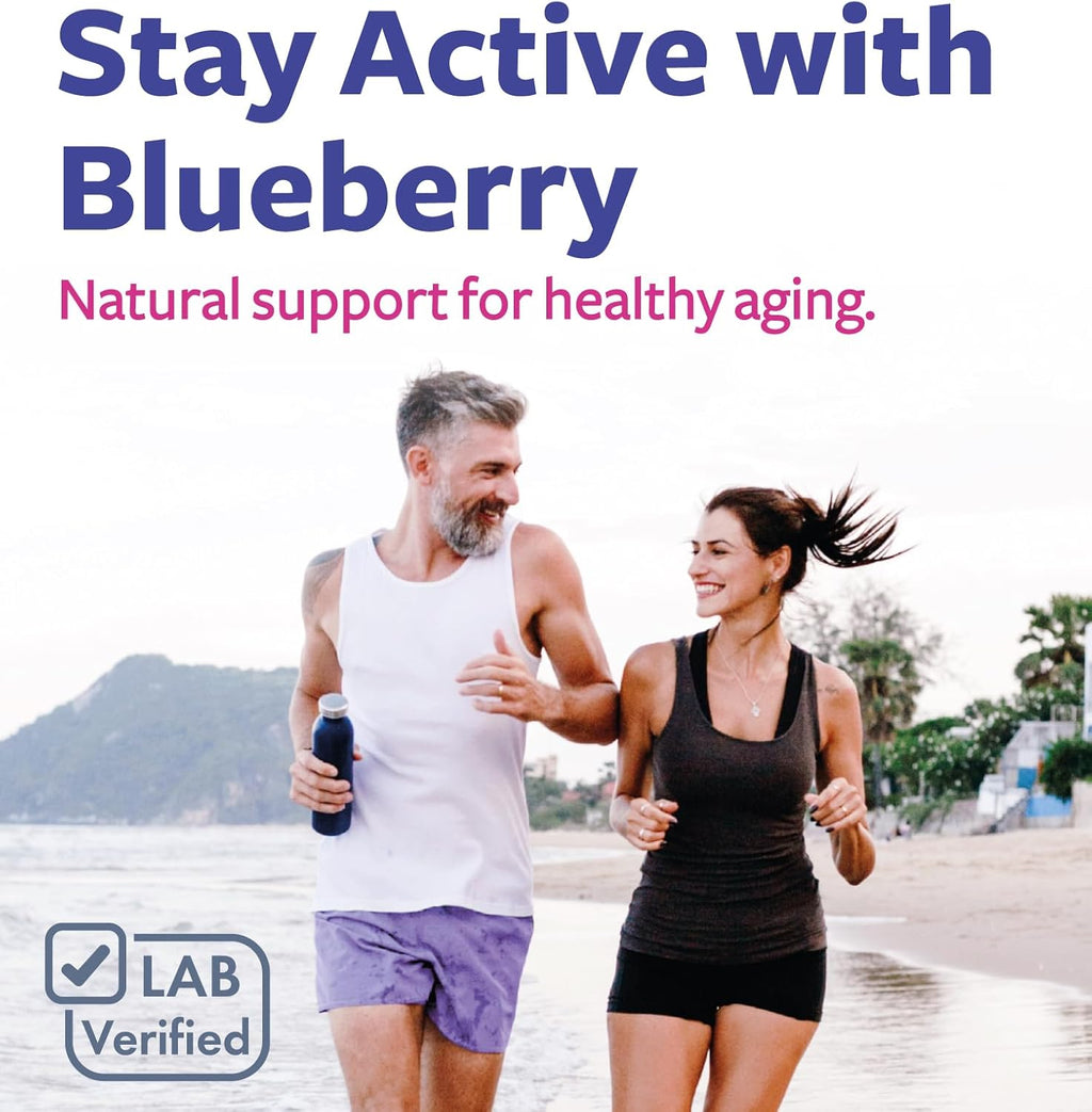 Certified Organic Blueberry Extract Capsules - High Potency 10:1 Blueberry Supplement with 5000mg Herbal Equivalent for Wellness Brain & Immune Support - Vegan Non-GMO & Lab Verified (2 Month Supply)