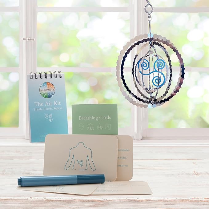 The Air Kit - Breathe Away Negative Thoughts for Stress Relief and Healing - Give The Gift of Peace of Mind - Self Care Kit by Two Sage Sisters
