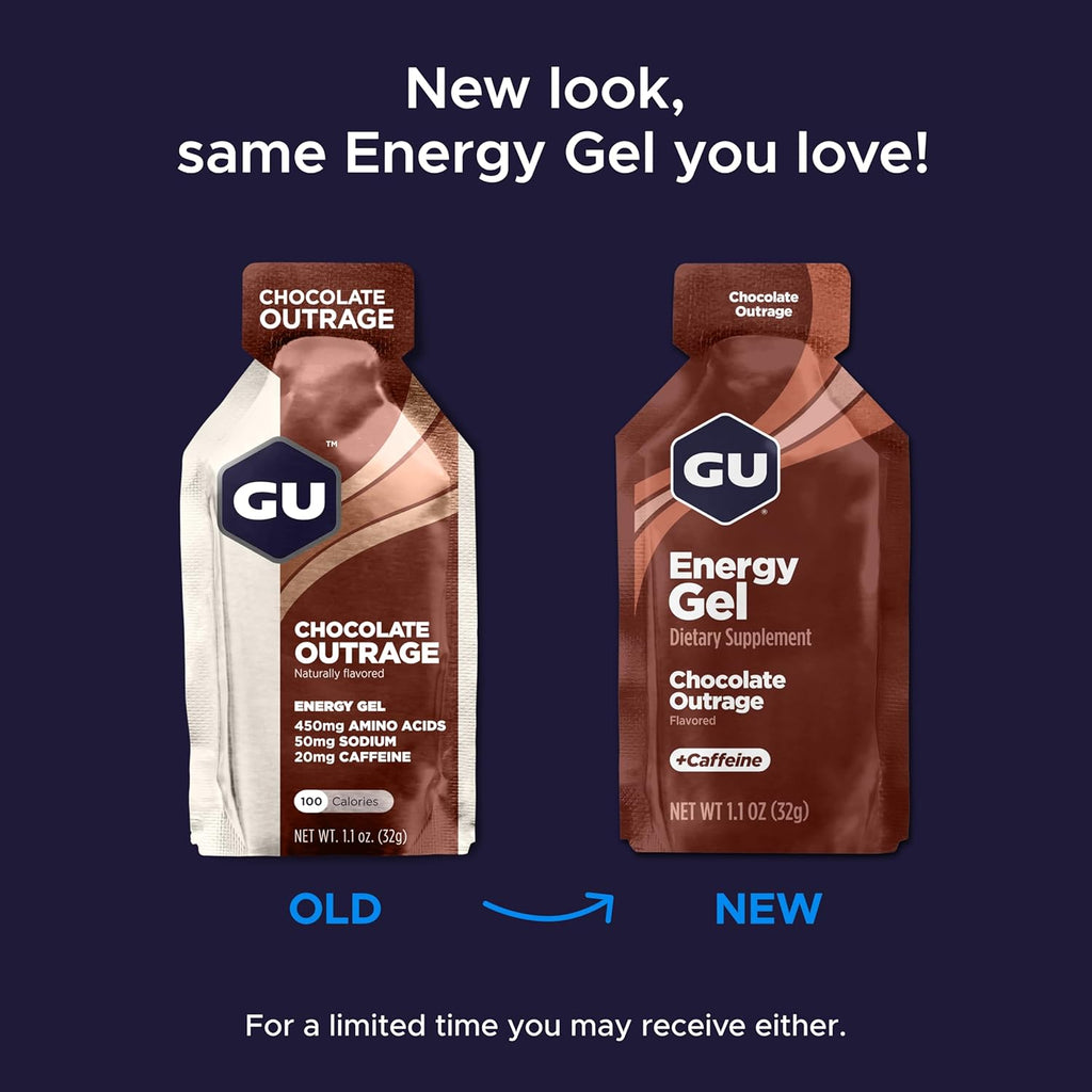 GU Energy Original Sports Nutrition Energy Gel, Vegan and Dairy-Free On-the-Go Energy for Any Workout, Campfire S'Mores, 24-Count
