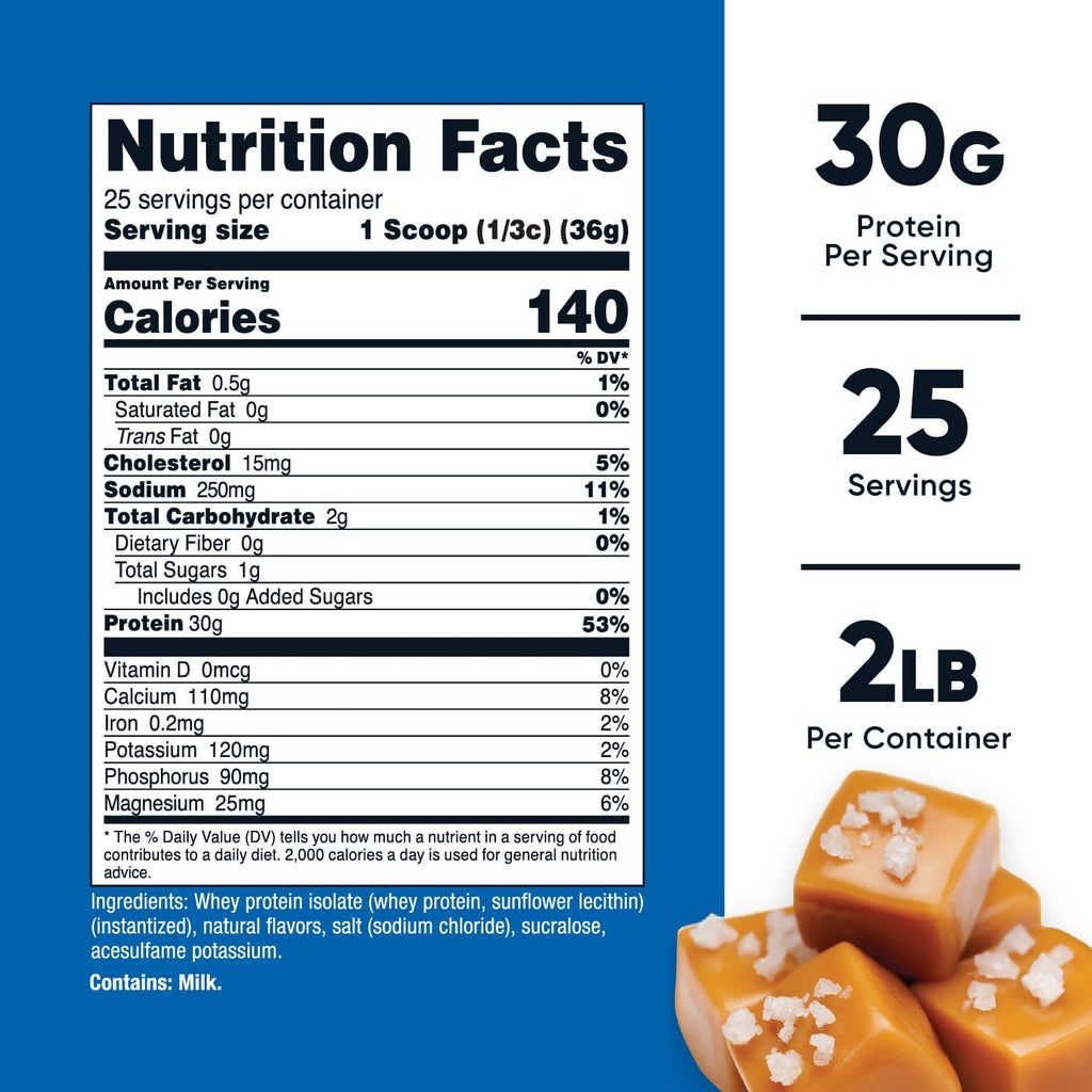 Nutricost Whey Protein Isolate (Salted Caramel) 2LBS