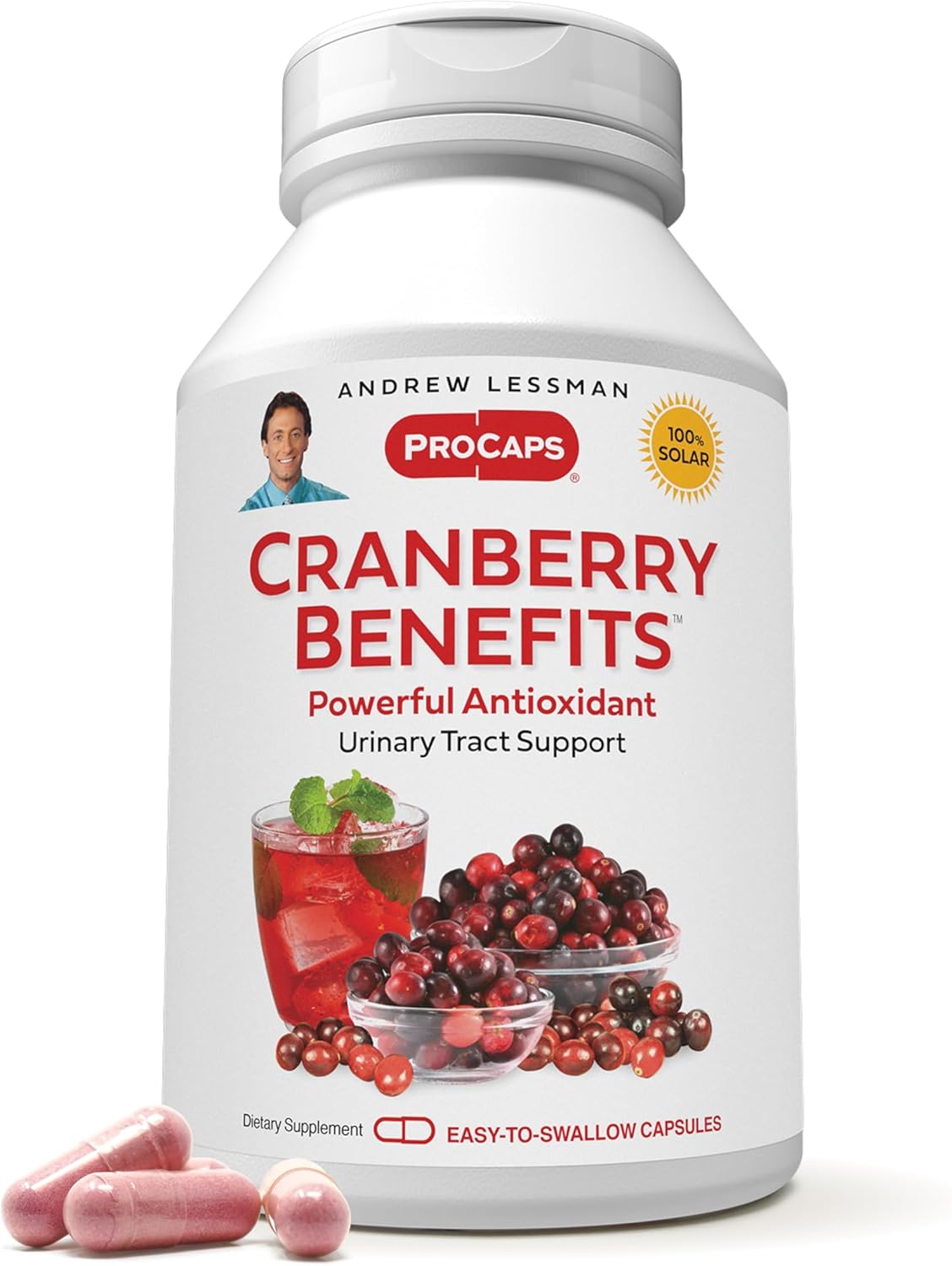 ANDREW LESSMAN Cranberry Benefits - 360 Capsules - Supports Bladder, Kidney and Urinary Tract Health. High Potency Standardized Extracts of Cranberry Fruit, Small Easy to Swallow Capsules