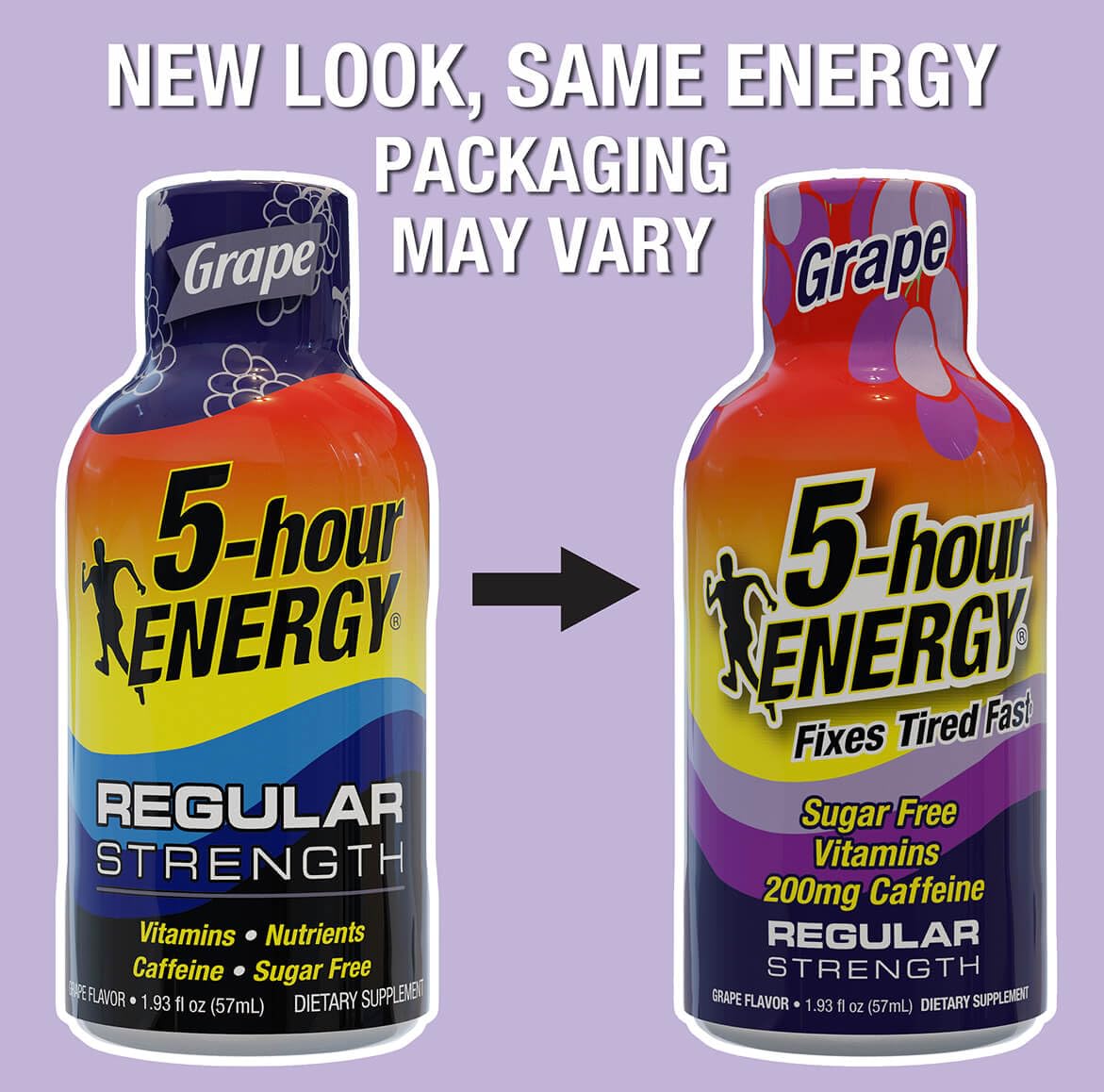 5-hour ENERGY Regular Strength Grape Energy Shot 1.93oz, 20-Pack – Sugar Free Caffeine Energy Booster with B-Vitamins & Amino Acids – Zero Calorie