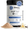 Elevex Gut Health Powder – 3g Colostrum (30% IgG) + Tributyrin (≥60% Butyrate Purity) + PHGG Prebiotics – Gut Lining, Gut–Brain & Bloating Support – BiomeCore™ – 30 Servings (Vanilla)