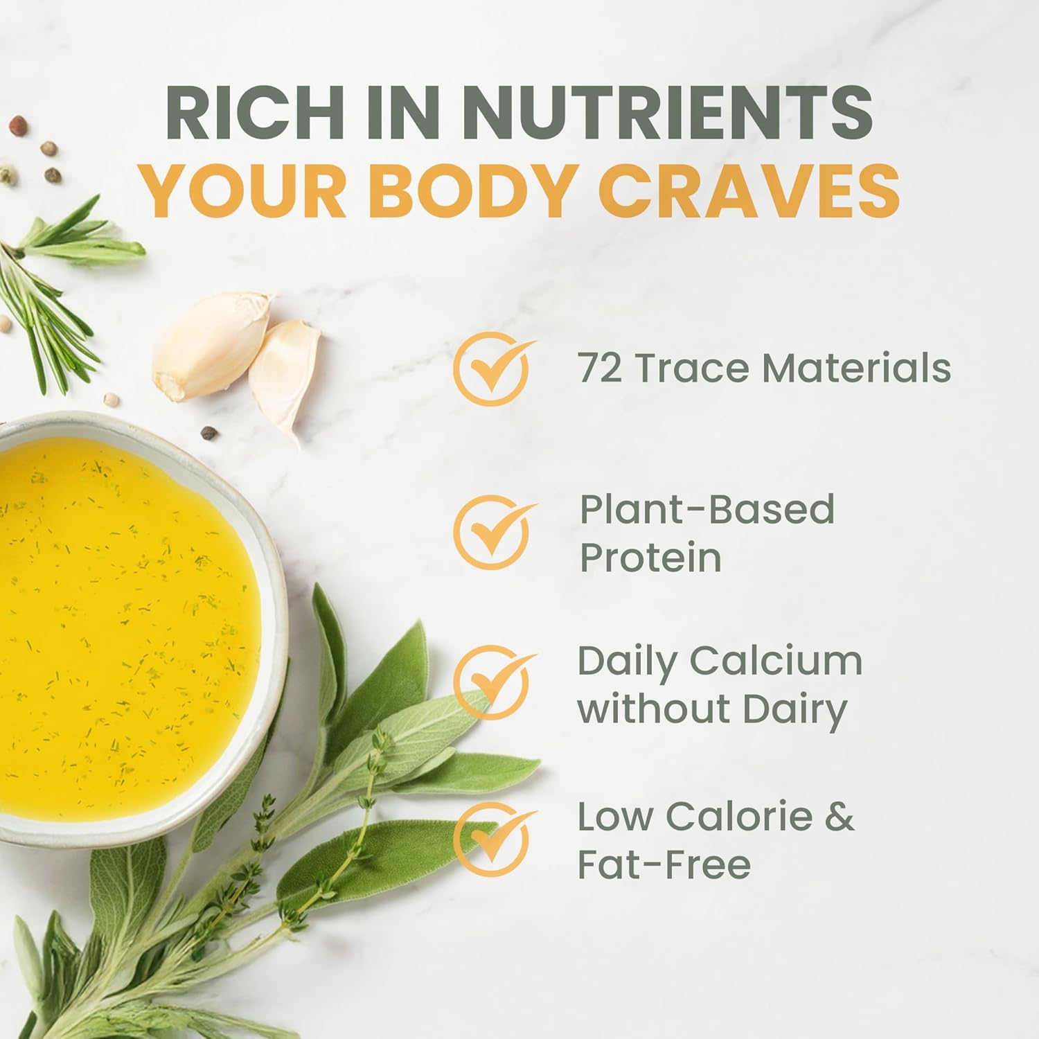 Boon Broth - 14-Day Gut Reset Kit with 30 Recipe Guide - Plant-Based Soup Powder with 72 Trace Minerals - Supports Bones, Joints, & Skin - Vegan-Friendly, Quick & Easy - 5 Bags (4 oz Each)