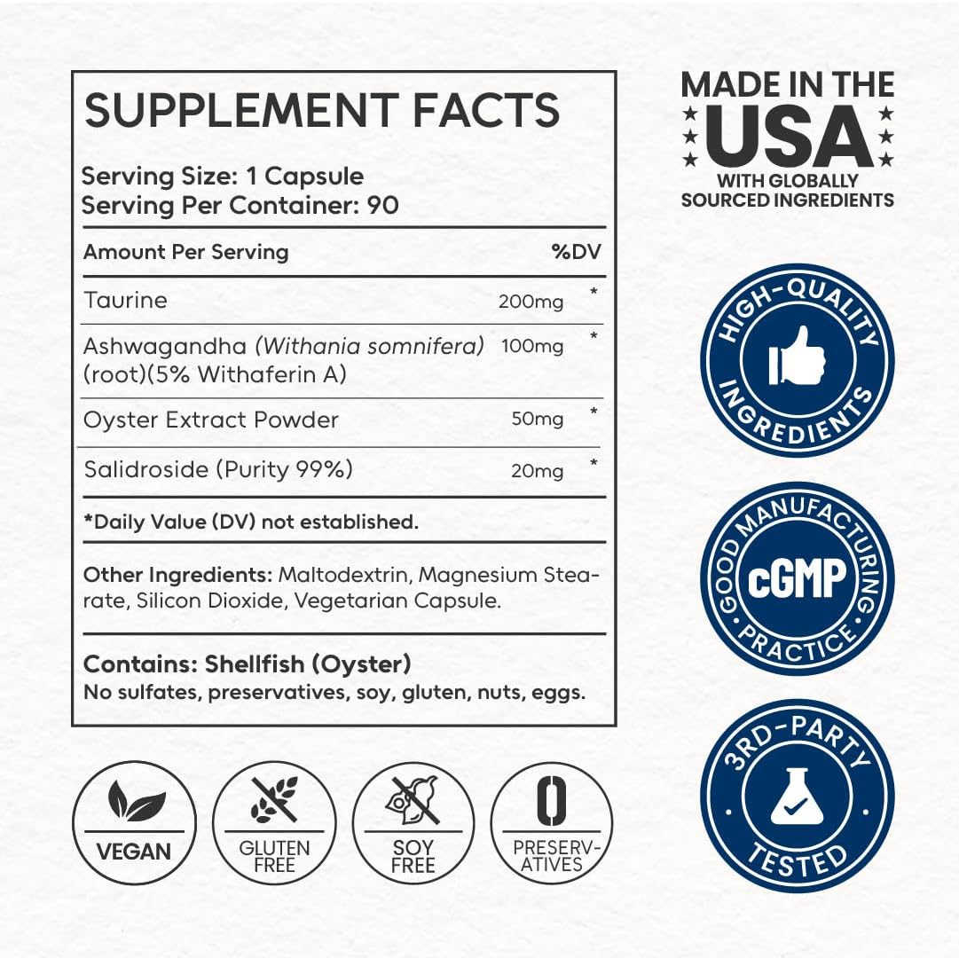 Men's Energy & Immune Complex | Energy Production, Fatigue Relief, Stress Support, Immune Health | Non-GMO, Made in USA, 90 Servings