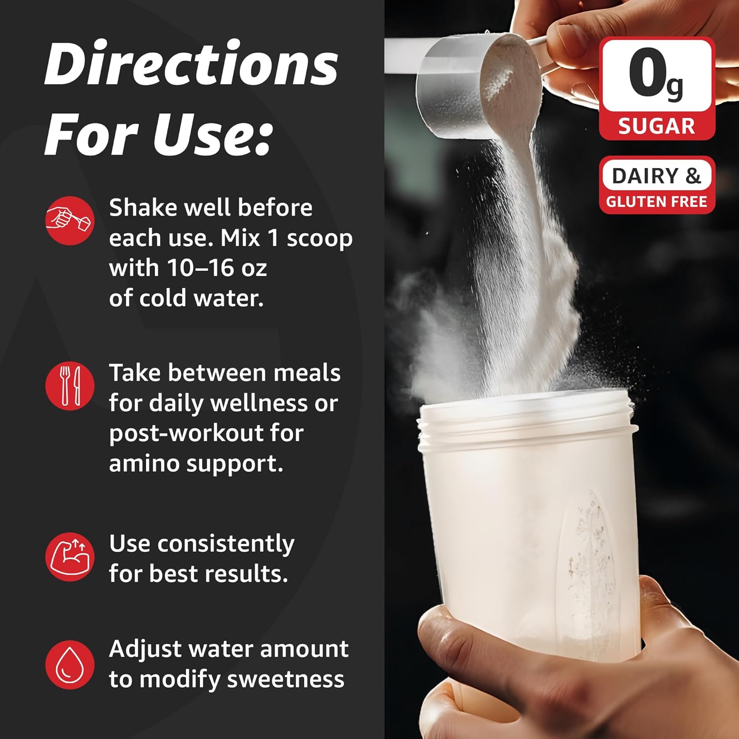 10X Health Amino Acids - 30 Servings of EAA & BCAA Powder, Pre Workout BCAA with Essential Amino Acids Supplement - BCAAs & EAAs for Longevity, Muscle Support, Strength, Energy - Tropical Orange