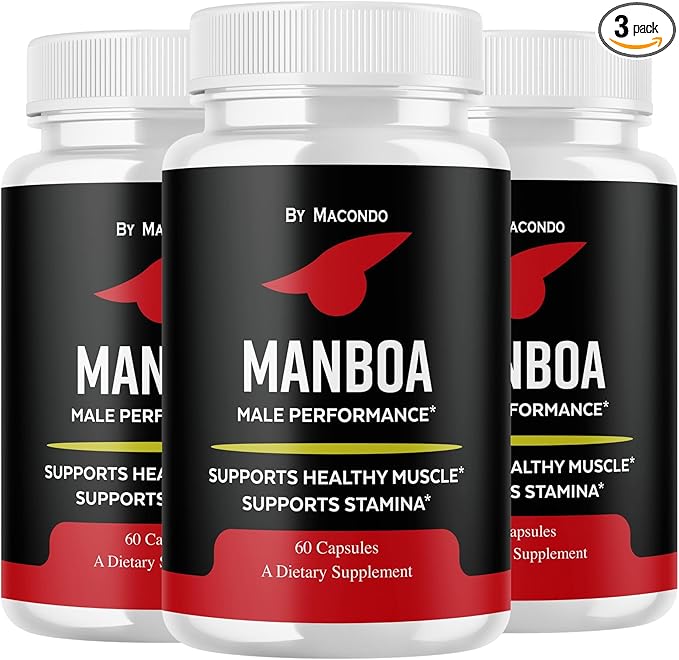(3 Pack) Manboa Capsules Advanced Formula - Official Manboa Daily Premium Supplement Support Maximum Strength, All Natural for Overall Healths - 180 Capsules for 3 Months