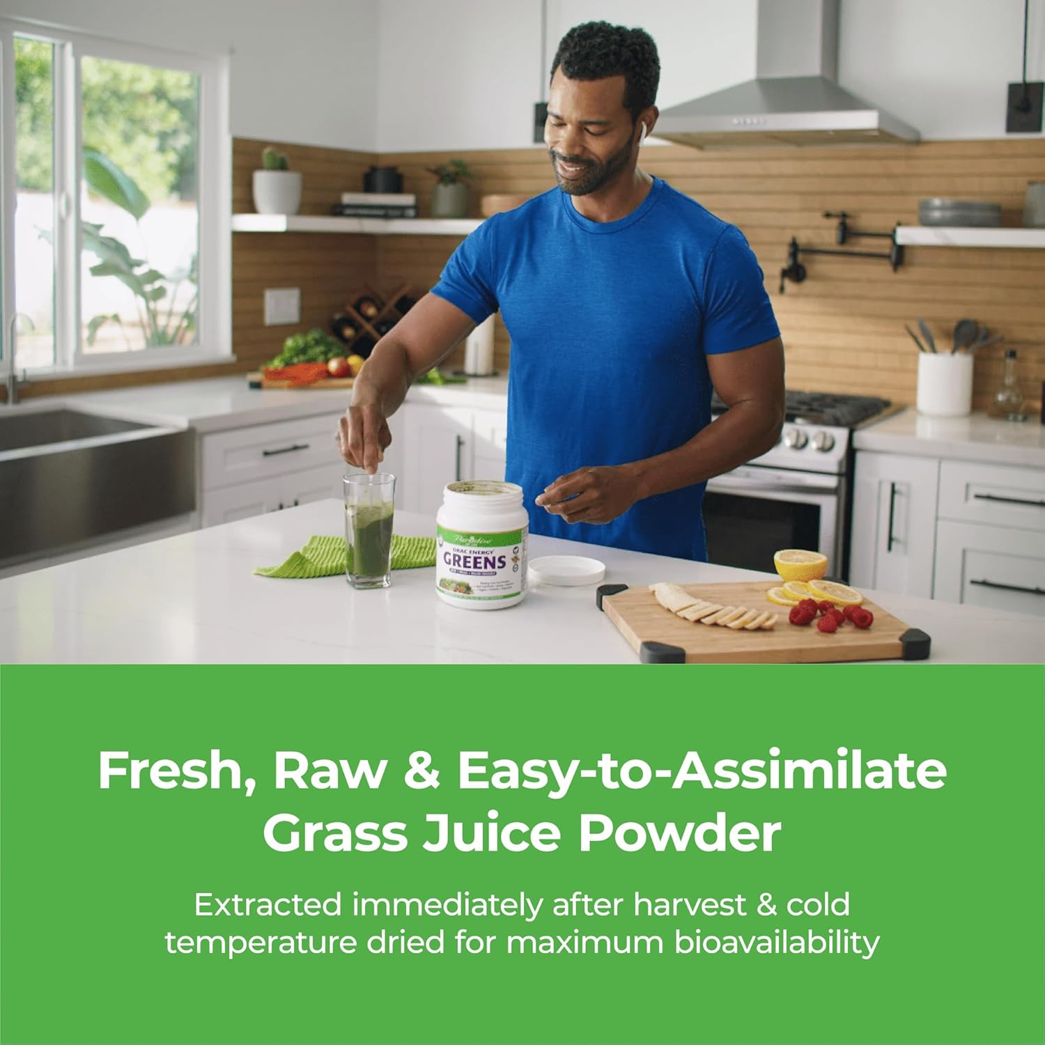 Paradise Herbs, ORAC Energy Greens Powder, Antioxidant Power of 24 Servings of Fruits & Vegetables in 1 Scoop, 15 Servings
