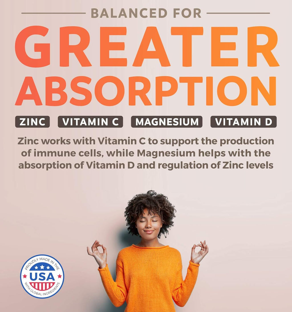 Vitamin C Immune Support Supplement - Immune Boost Blend with Elderberry Vitamin C and Zinc for Daily & Seasonal Support - Magnesium Zinc VIT C & D and Herbal Defense Complex (3 Months Supply)