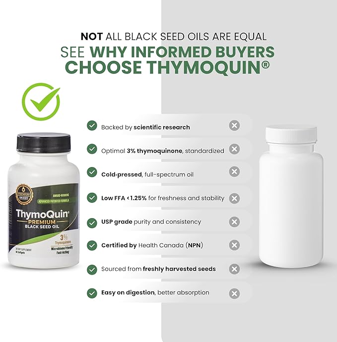 Cold Pressed Black Seed Oil Capsules for Skin, Joint, Metabolic & Immune Health | USP-Grade, Full-Spectrum Formula with 3% Thymoquinone | Non-GMO Black Cumin Seed Oil | Pack of 2